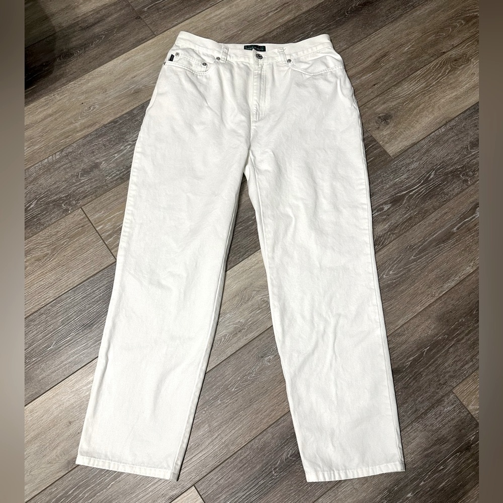 Lauren Ralph Lauren High-Rise White Women's Jeans